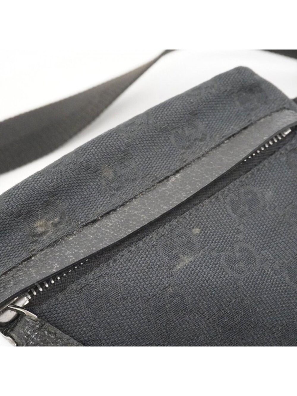 Gucci Waist Bag GG Canvas Black Silver - Picture 7 of 10